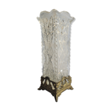 Crystal vase and bronze mount