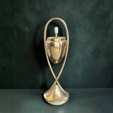 Space Age pivoting floor ashtray in anodised gold aluminium – Mettawa