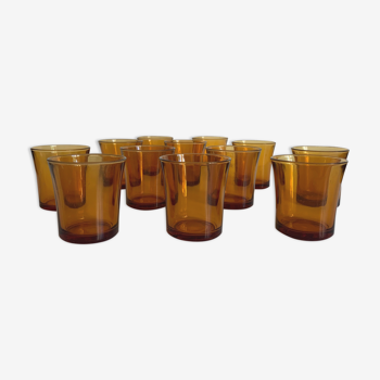 Lot des 12 verres duralex