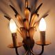 Pair of antique gold wall sconces with wheat ear motif