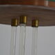 Art deco pedestal wood, glass and brass
