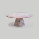 Table basse en cône de marbre rose  unique en son genre