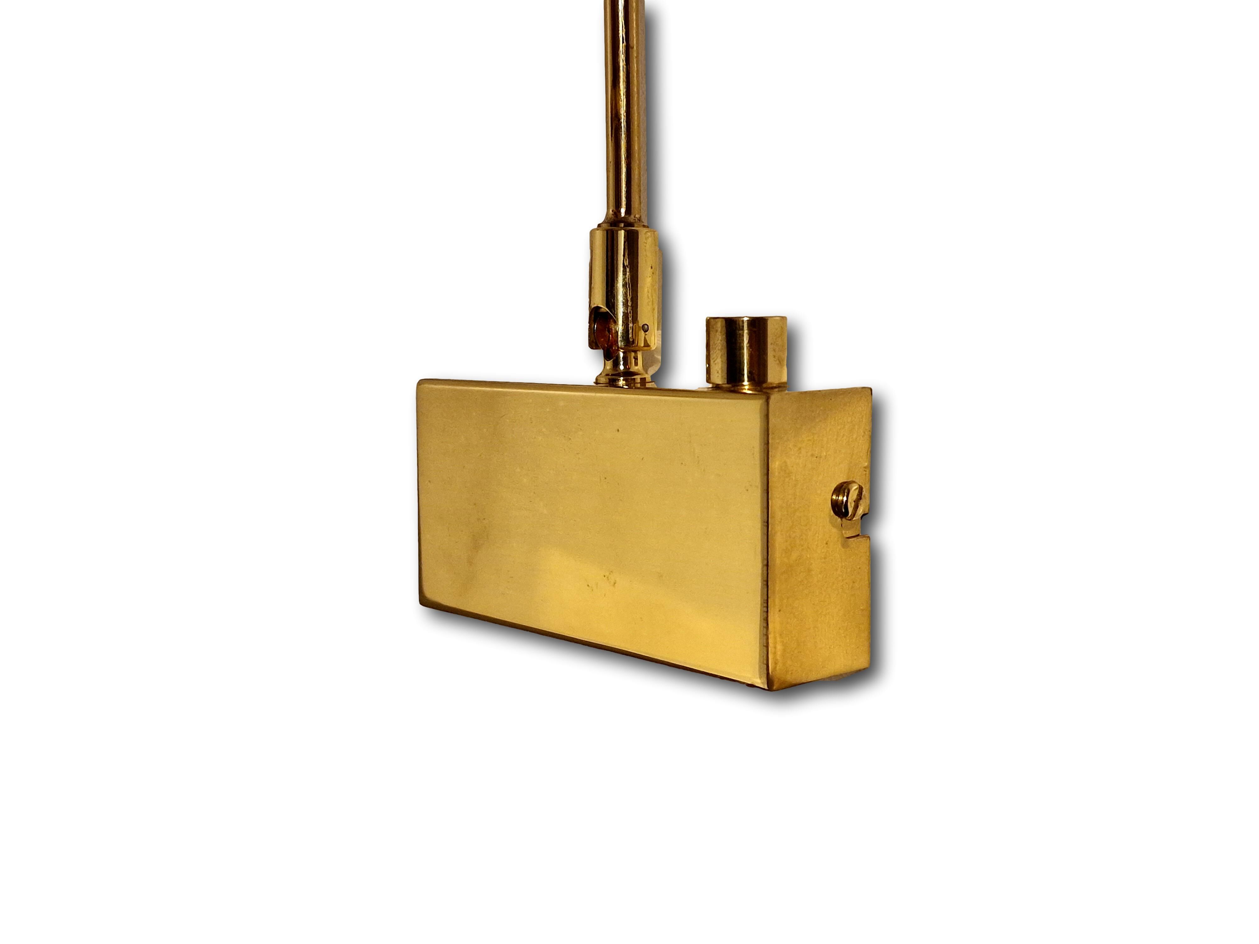 Adjustable brass bedside lamps, Italy, 1980s
