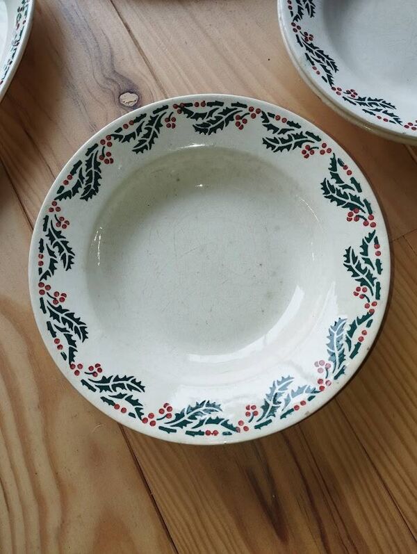Set vaisselle houx terre de fer hamage moulin des loups