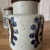 Set of two Japanese grand feu stoneware pots