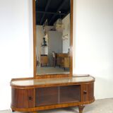 Wardrobe mirror with base cabinet in art deco style