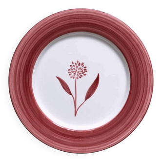 Hand painted ceramic dinner plate