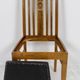 Set of 6 Art Nouveau chairs and armchairs in oak and leather.