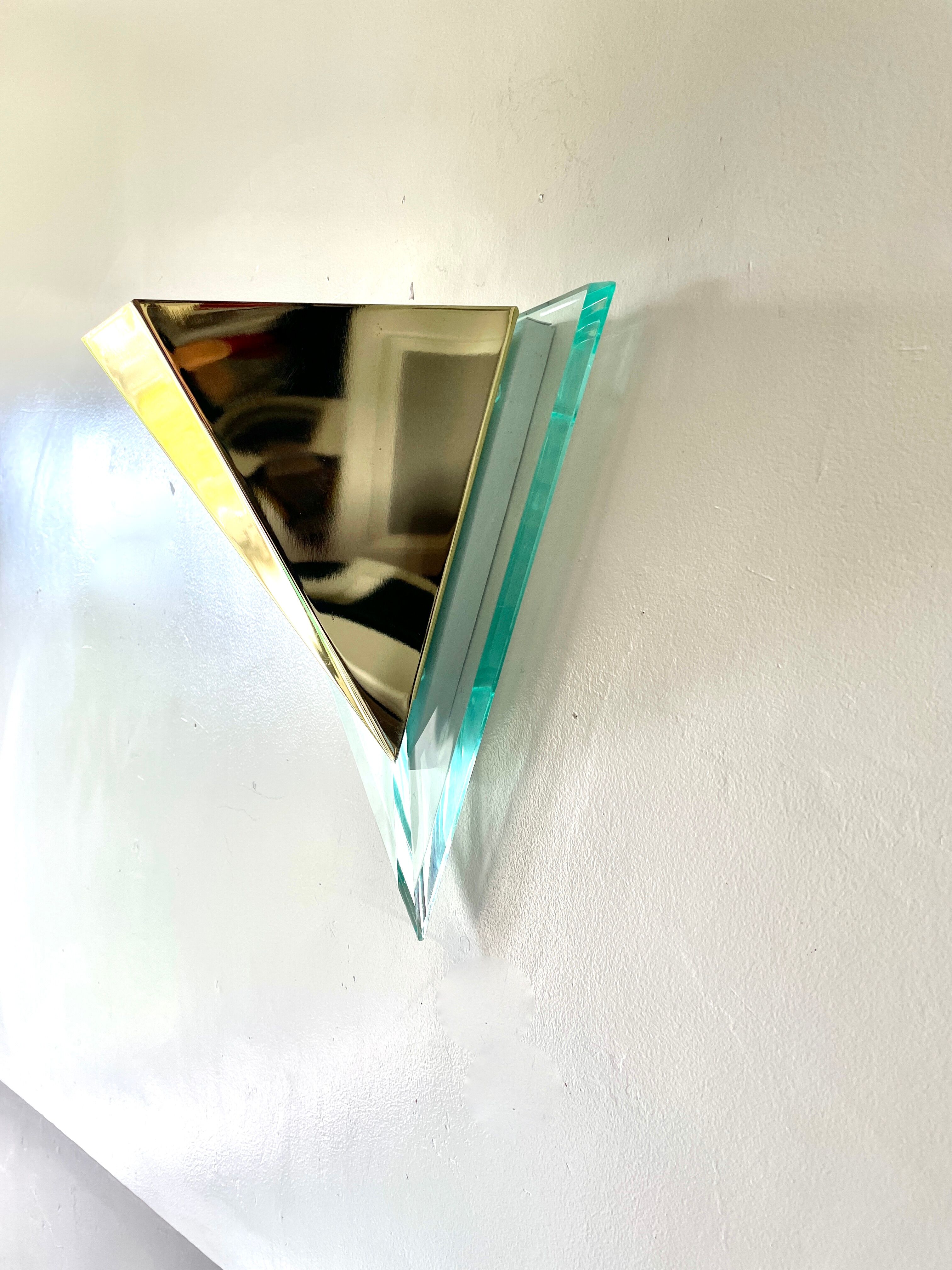 Triangular wall light 1980