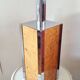 Chrome and wood lamp base, 60s-70s