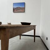 Antique farm table, fully restored, with 3 drawers