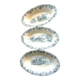 3 raviers or butter dish, iron earth gray-blue saïgon, Choisy le roi hb & cie