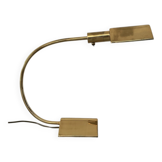 Vintage designer desk or table lamp in brass by Boulanger Belgium 1970s