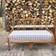 Vintage wicker bench