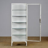 Iron and glass medical display cabinet 1930s