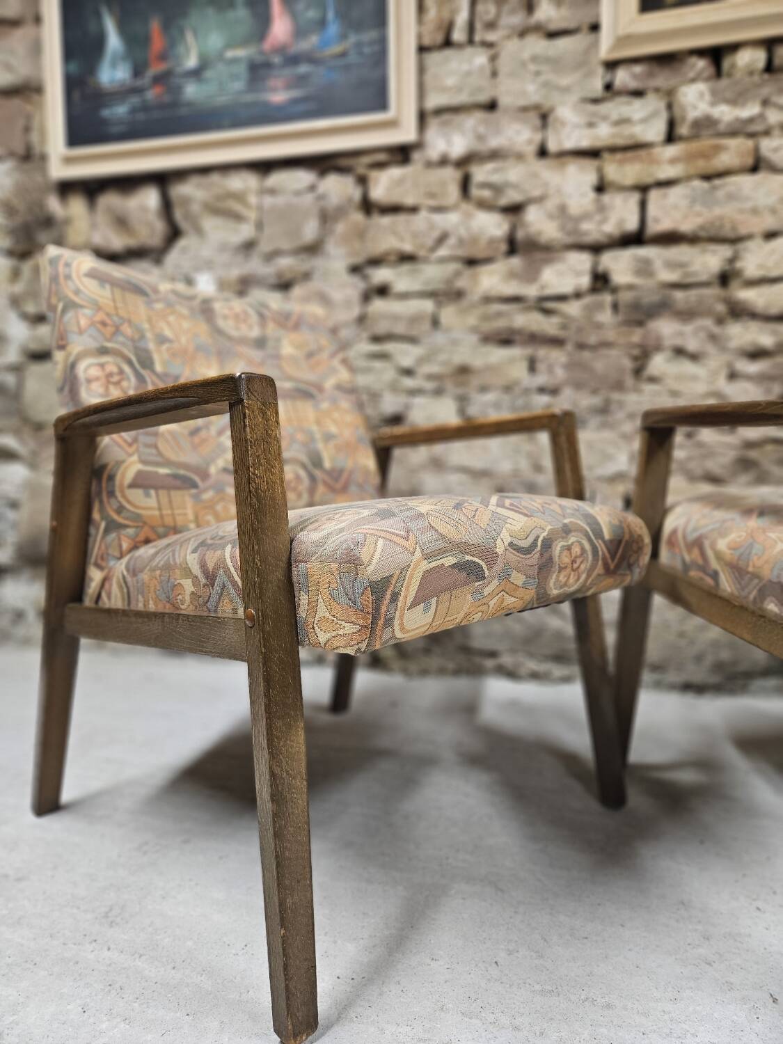 Pair of vintage 1970s armchairs