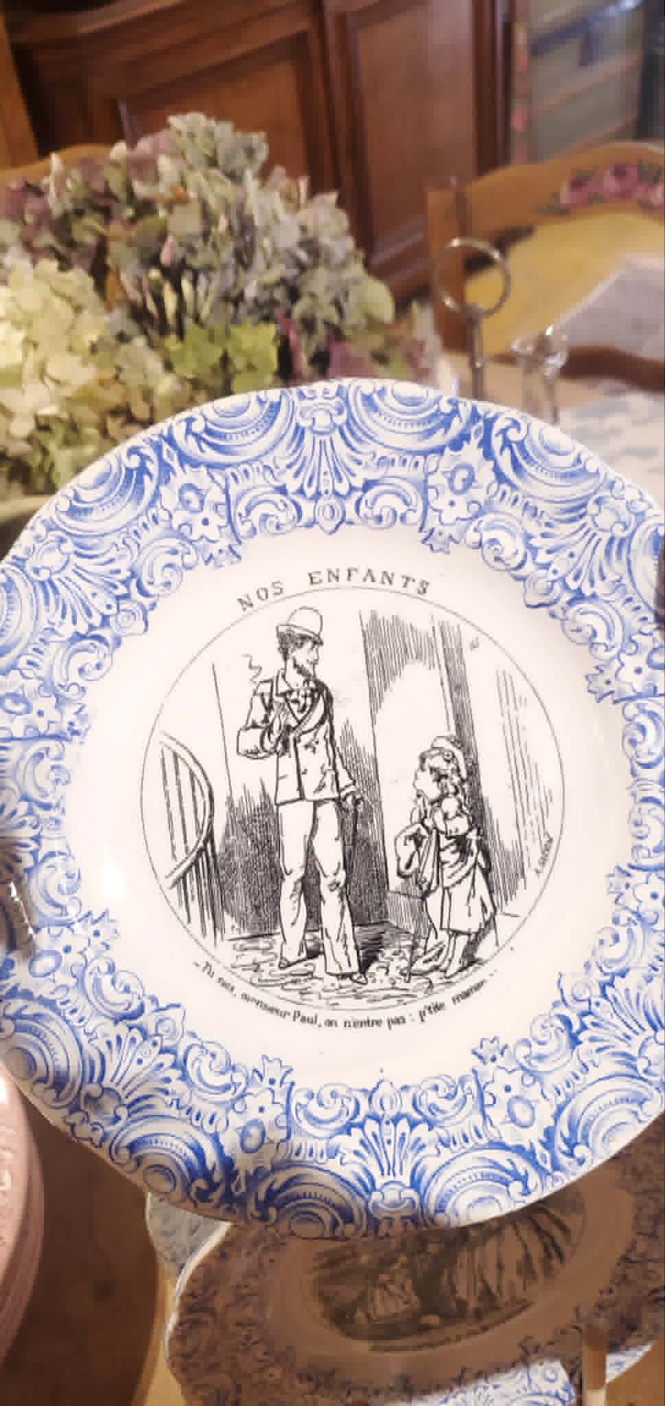 Talking plates from Gien "Our children"