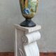 Column pedestal in sculpted Carrara marble