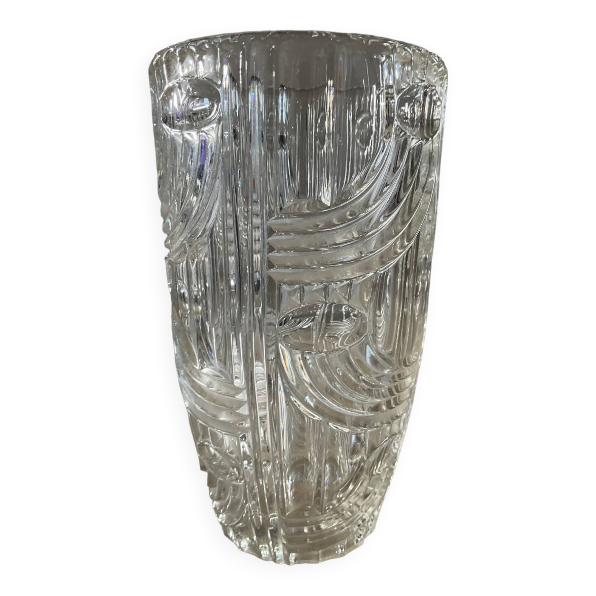 Vase Art Déco en cristal ciselé