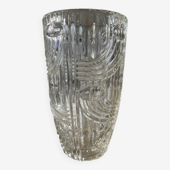Art Deco vase in chiseled crystal