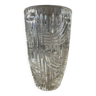 Art Deco vase in chiseled crystal