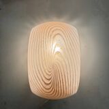 Lot de 3 appliques en verre de Murano rose des années 1970