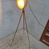 Ancien phare Ducellier en laiton poli sur trépied laiton réglable