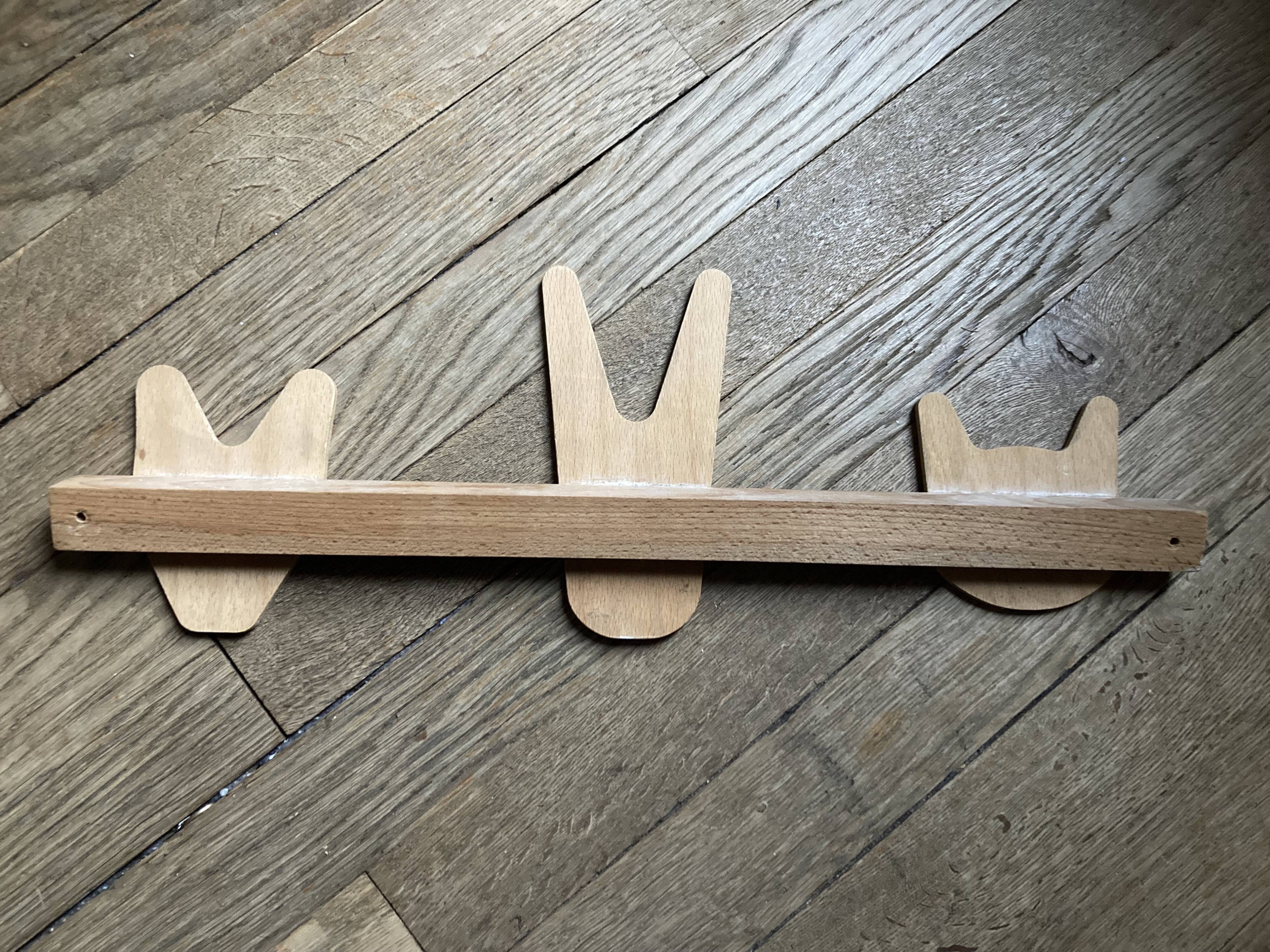 Wooden coat rack