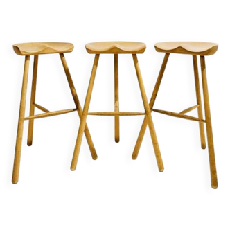3 Bar Stools by Lars Werner, Form & Refine - Denmark 2000s