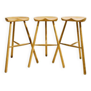 3 Bar Stools by Lars Werner, Form & Refine - Denmark 2000s