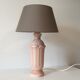 Pink ceramic lamp patinated way