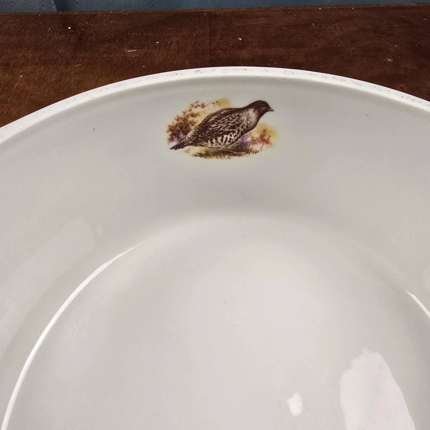Old porcelain plate from Sarreguemines Digoin – Hunting decoration