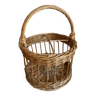 Beige wicker bottle holder with four compartments