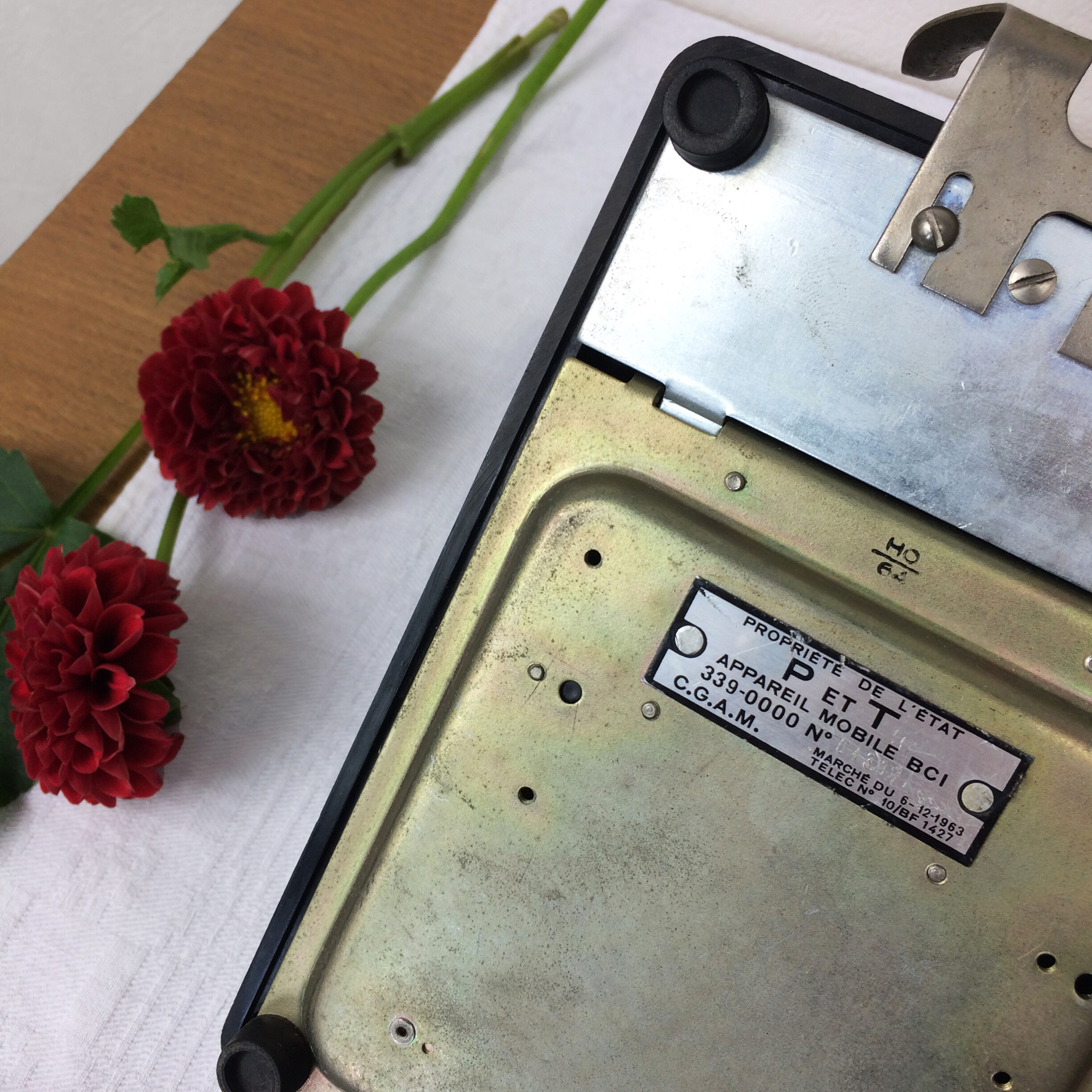 Old phone in black Bakelite