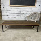 Coffee table in steel and wood