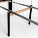 Vintage extendable table / console in lacquered wood by Paul Michel, France 1990