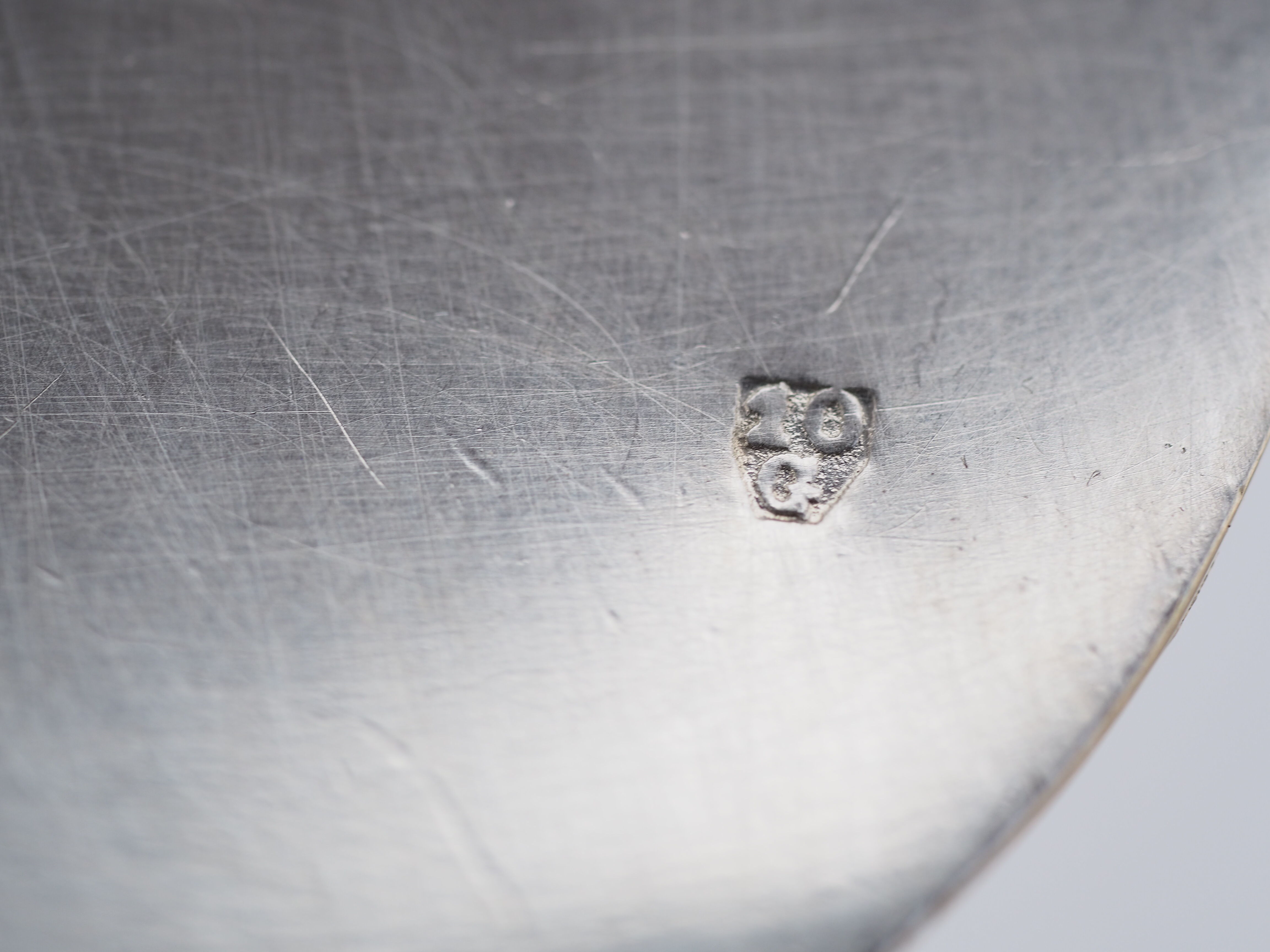 Fish service and its 6 silver-plated cutlery, crossed ribbon model