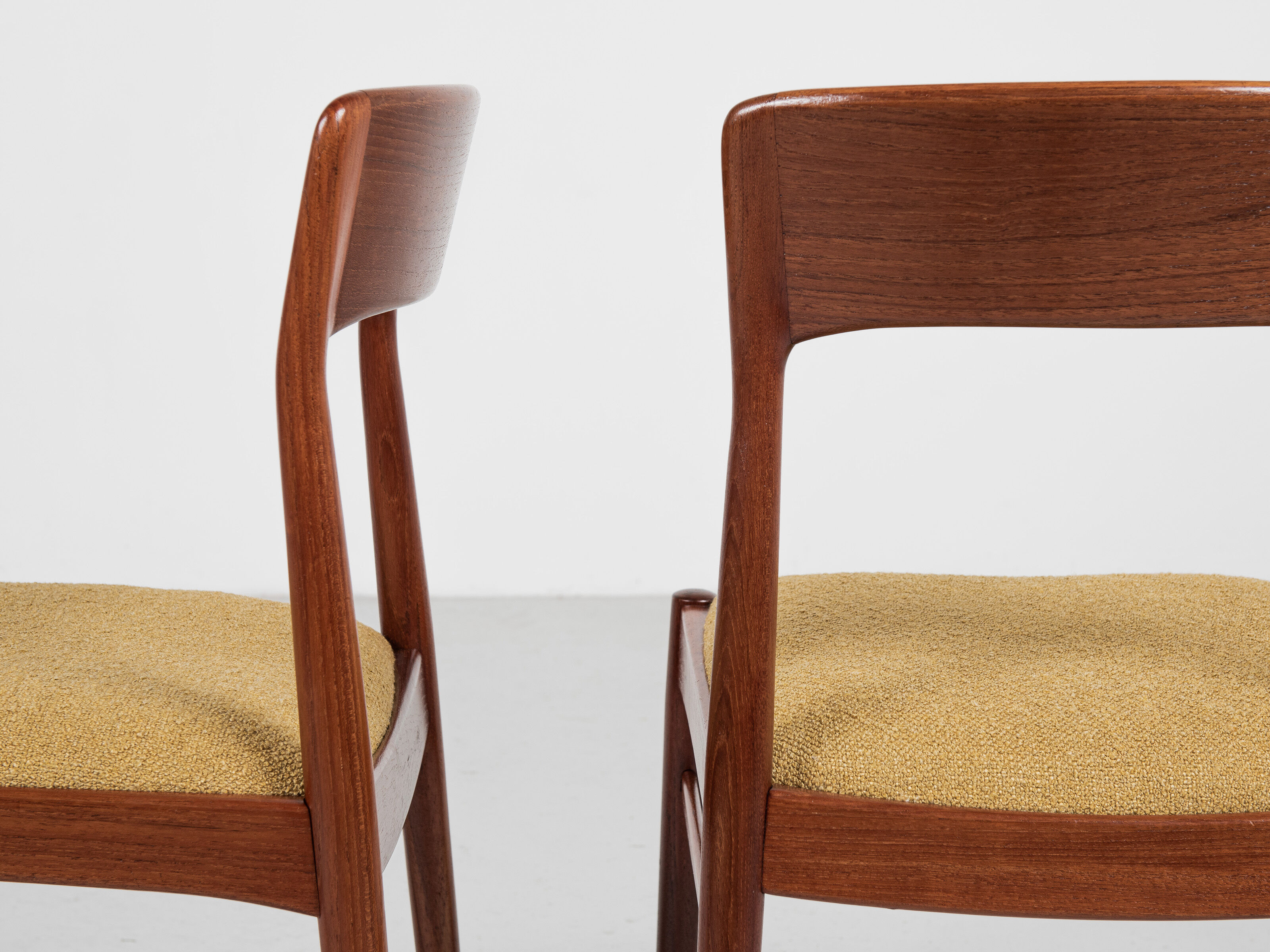 4 dining chairs in teak by Henning Kjaernulf for Korup Stolefabrik 1960s