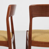 4 dining chairs in teak by Henning Kjaernulf for Korup Stolefabrik 1960s