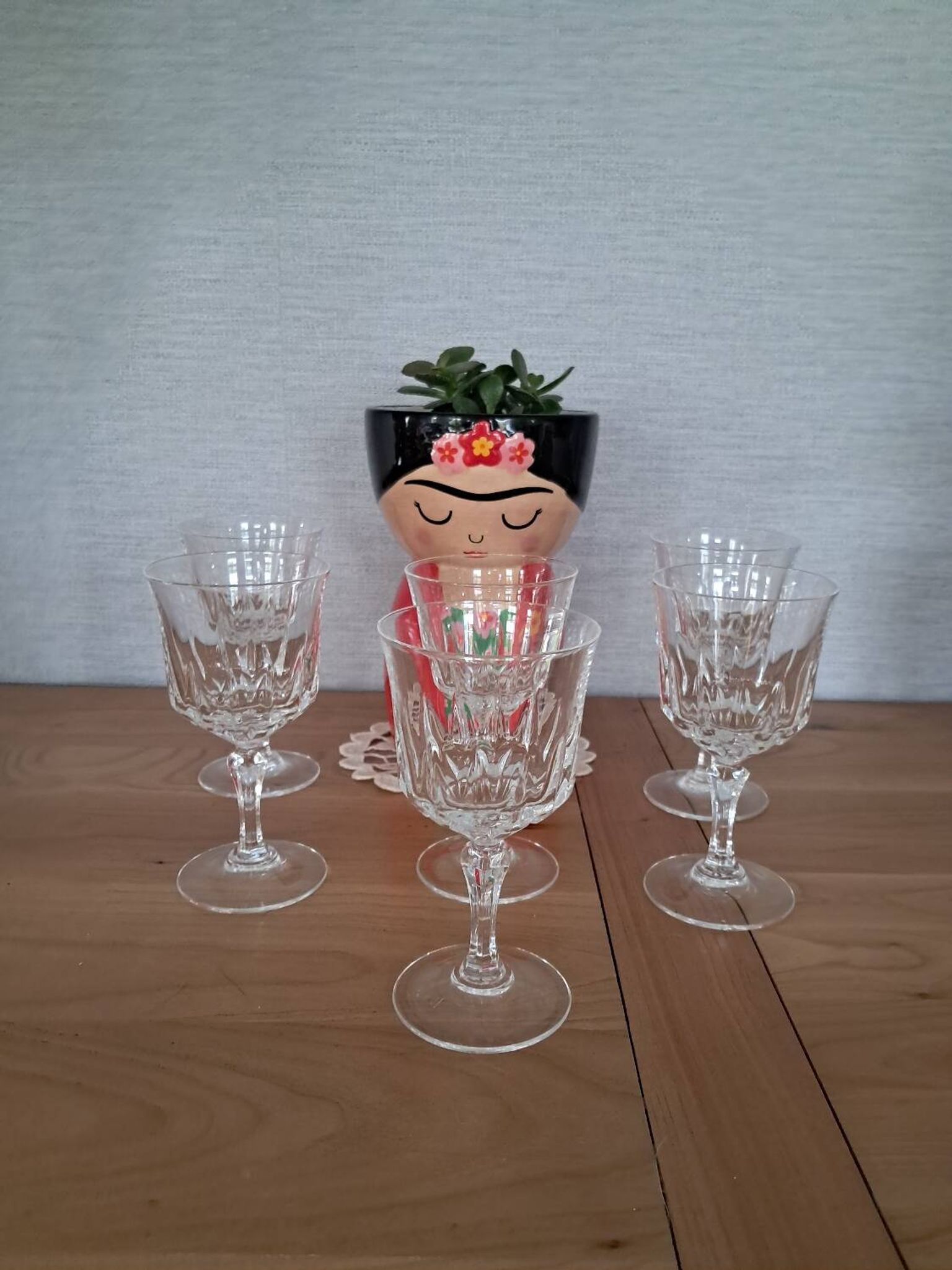 6 verres à vin blanc en cristal d arques Modèle Germain