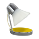 Milk glass & chrome adjustable table lamp 1960