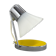 Milk glass & chrome adjustable table lamp 1960