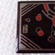 Small black lacquered box with Art Deco decor.Japan