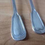 Christofle silver-plated fork and soup spoon