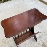 Solid wood pedestal bedside table with drawer