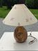 Ceramic lamp by Vallauris Fonck and Matéo lampshade of origin