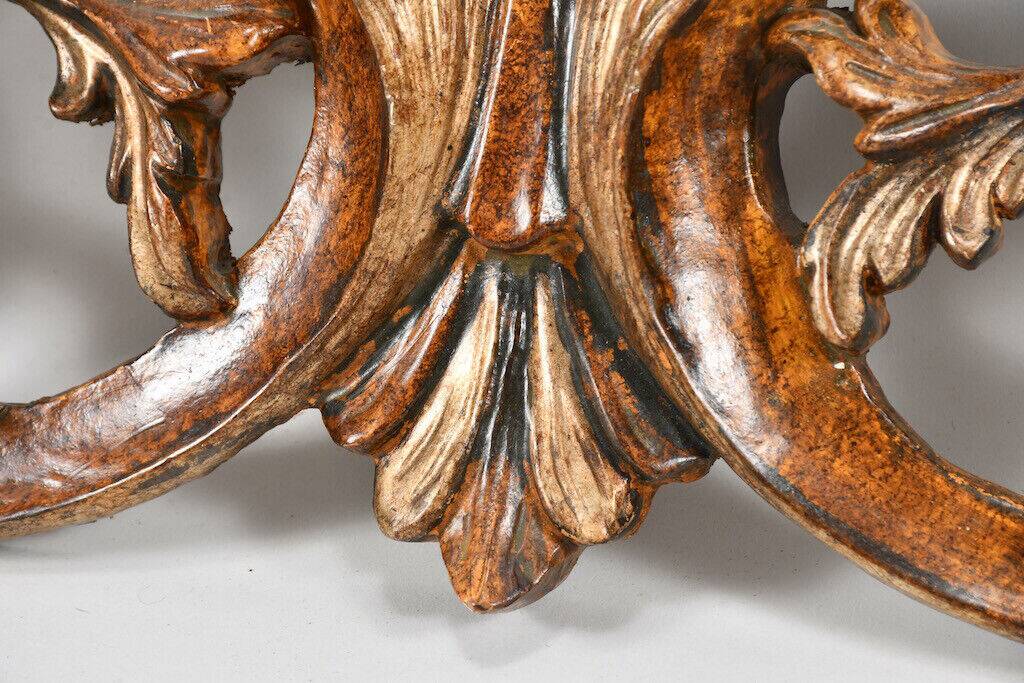 Fronton Dessus de porte bois sculpté Louis XV