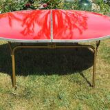 Vintage oval camping table. 1950s.