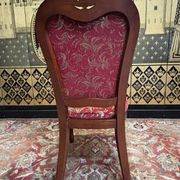 2x8 wooden and fabric chairs
