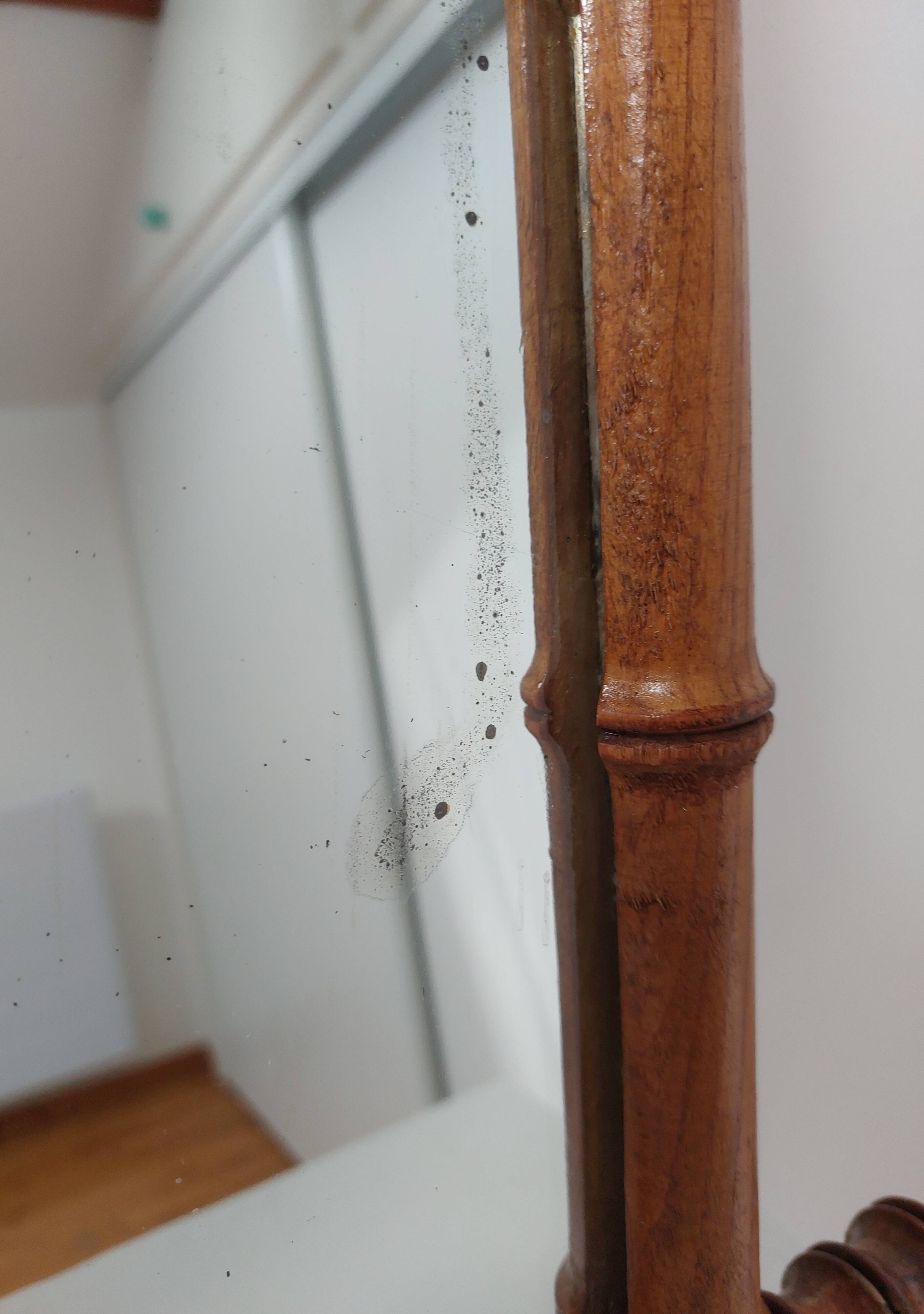 bamboo mirror, vintage, 45 by 56cm